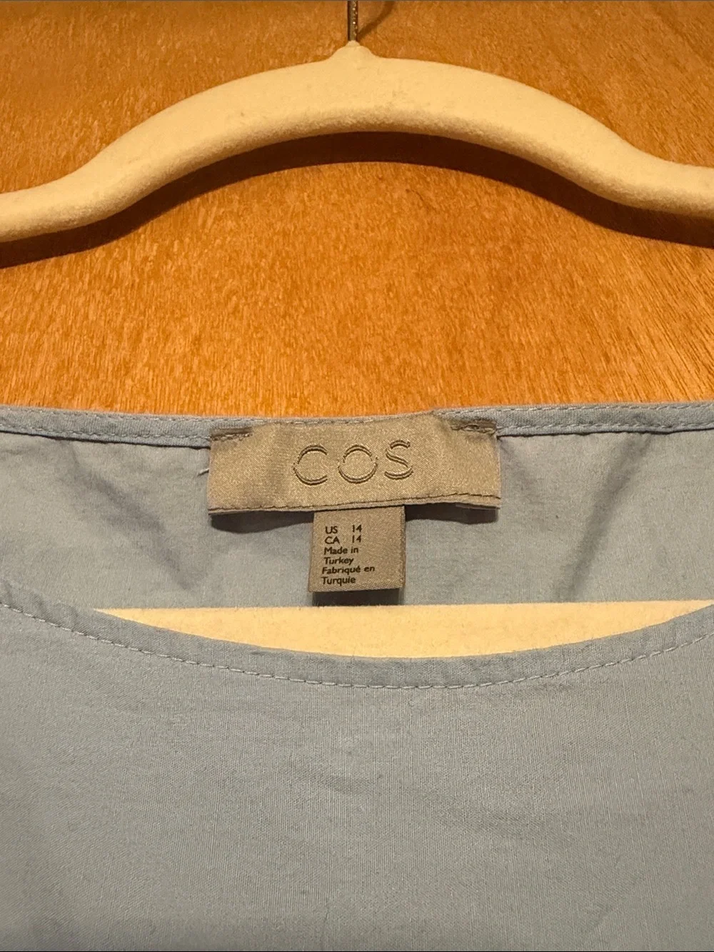 COS Light Blue Short-Sleeve Mini Dress - Picture 2 of 3
